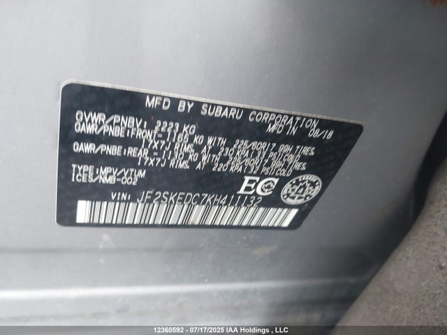 JF2SKEDC7KH411132 Subaru naturally aspirated c5