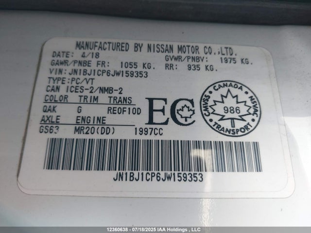 JN1BJ1CP6JW159353 Nissan 2018