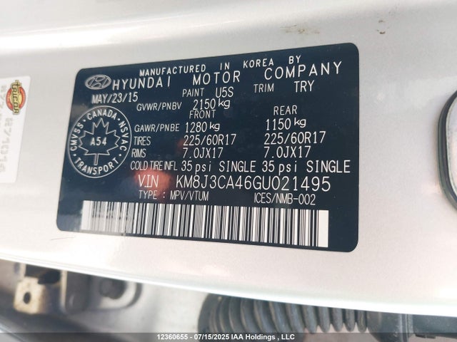 Hyundai 2016 2016 KM8J3CA46GU021495 Image 9