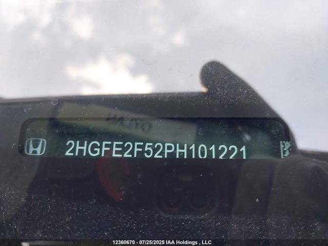 Honda k20c2 2023 2HGFE2F52PH101221 Image 9
