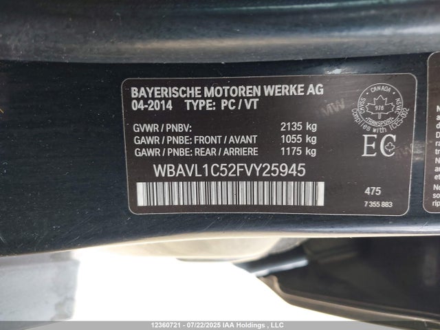 BMW X1 2015 WBAVL1C52FVY25945 Image 9