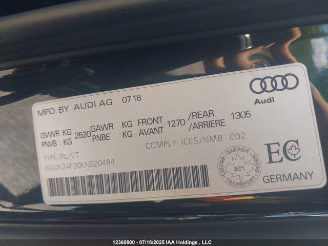 Audi A6 2019 WAUK2AF20KN020494 Image 17