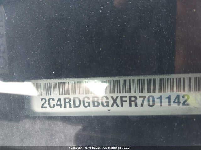 2C4RDGBGXFR701142 Dodge Grand Caravan