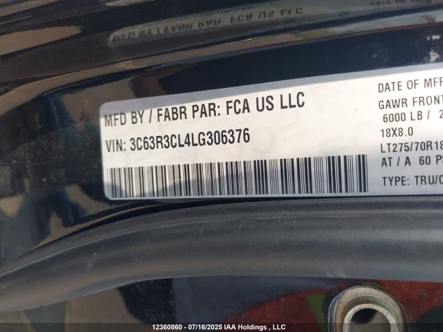 Продажа на аукционе авто 2020 Ram 3500 Tradesman, vin: 3C63R3CL4LG306376, номер лота: 12360860