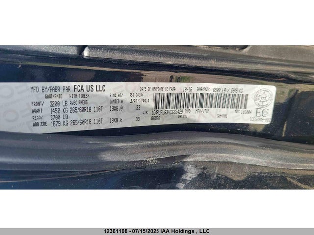 1C4RJFLG3HC682429 Jeep 2017