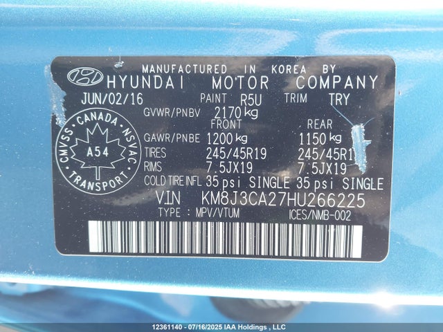 KM8J3CA27HU266225 Hyundai t-gdi gamma