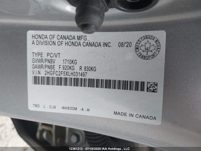 2HGFC2F5XLH031497 Honda k20c2