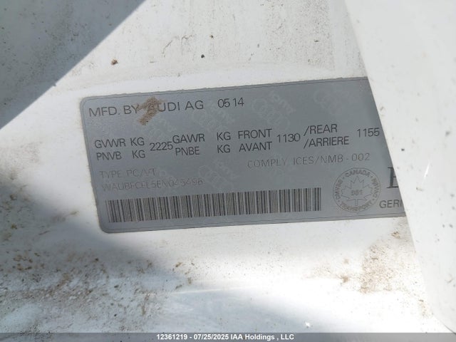 Audi flex fuel engine 2014 WAUBFCFL5EN045498 Image 9