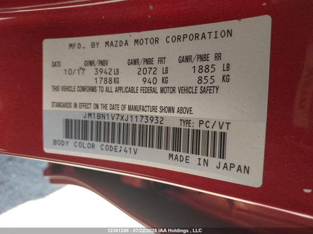 JM1BN1V7XJ1173932 Mazda pe