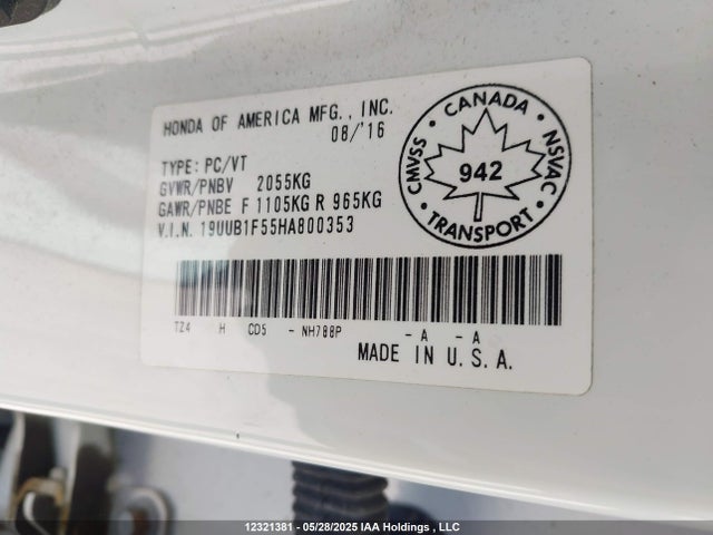 19UUB1F55HA800353 Acura k24w7