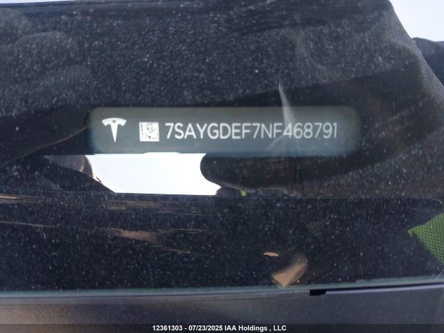 7SAYGDEF7NF468791 Tesla Model Y