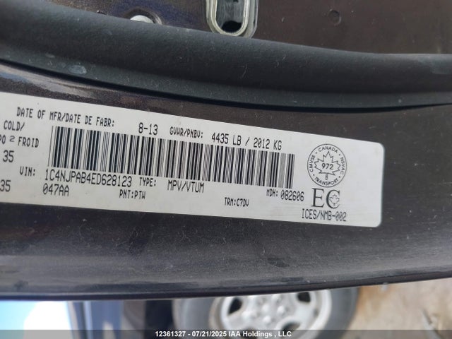 1C4NJPAB4ED628123 Jeep 2014