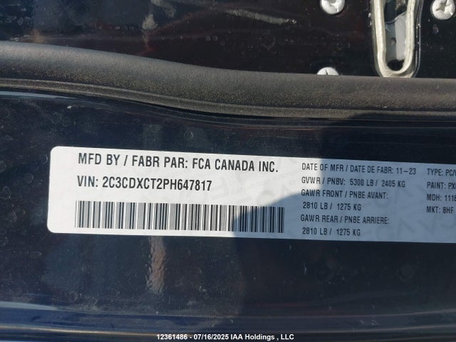 2C3CDXCT2PH647817 Dodge Charger