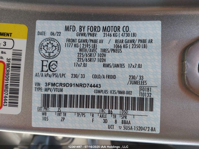 Ford gtdi 2022 3FMCR9D91NRD74443 Image 9