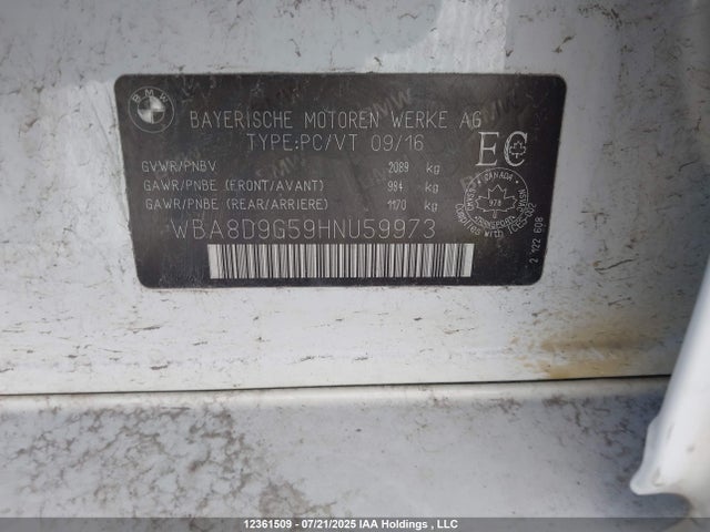 WBA8D9G59HNU59973 BMW 330I