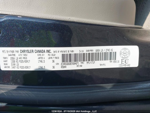 2C4RDGBG8ER384671 Dodge 2014