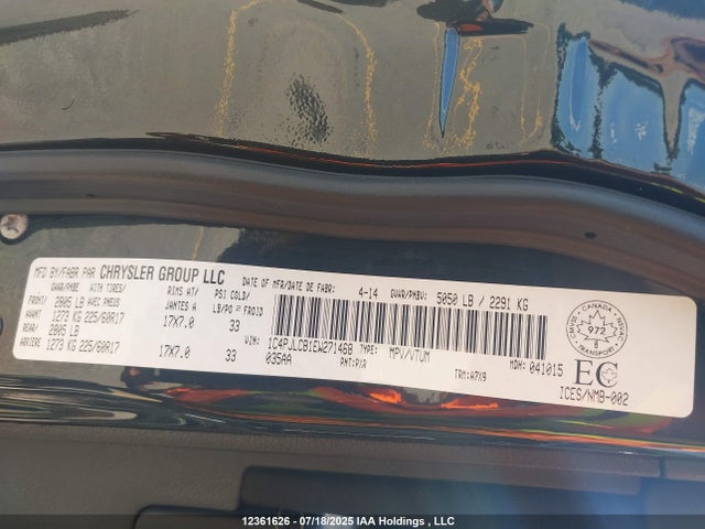 1C4PJLCB1EW271468 Jeep Cherokee