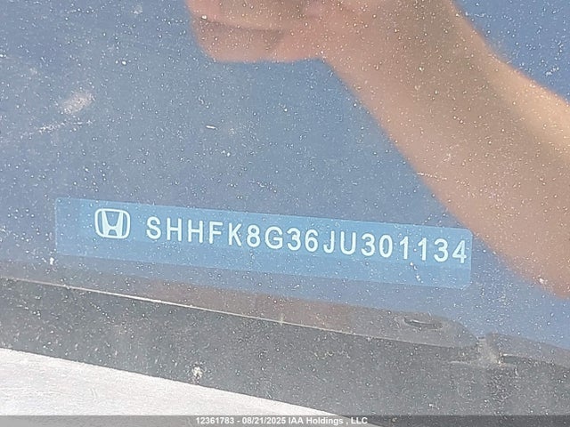 SHHFK8G36JU301134 Honda k20c1