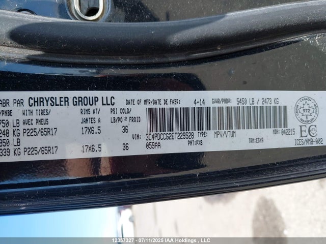 3C4PDCCG2ET229528 Dodge 2014