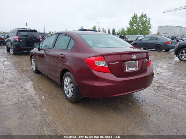 12359864 :رقم المزاد ، 2HGFB2F42CH062303 vin ، 2012 Honda Civic Lx مزاد بيع