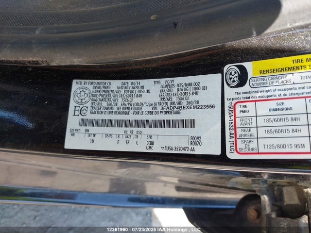 Ford Fiesta 2014 3FADP4BEXEM223556 Image 19