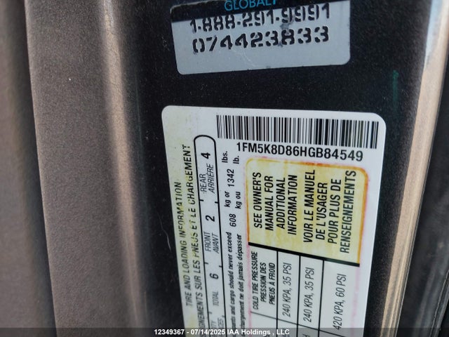 Ford 3.5l ti-vct 2017 1FM5K8D86HGB84549 Image 9