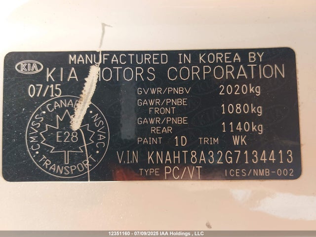 KNAHT8A32G7134413 KIA gdi nu