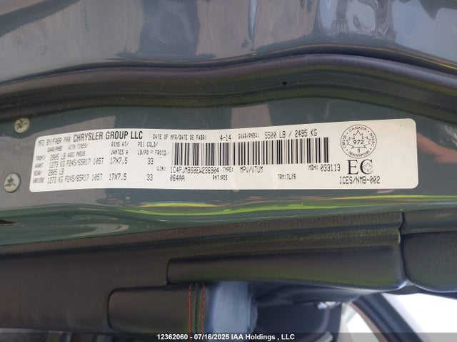 1C4PJMBS8EW236904 Jeep Cherokee