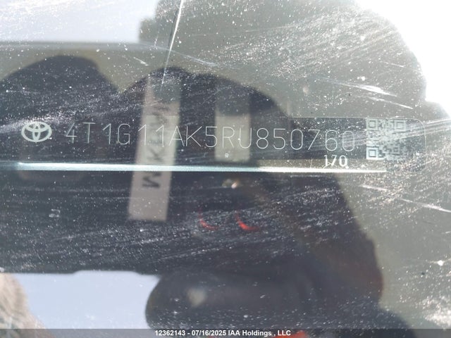 4T1G11AK5RU850760 Toyota a25a-fks