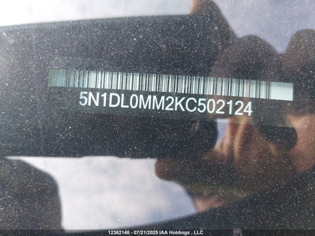 5N1DL0MM2KC502124 Infiniti QX60