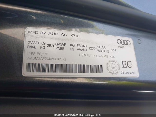 Audi A6 2019 WAUM2AF2XKN018972 Image 17