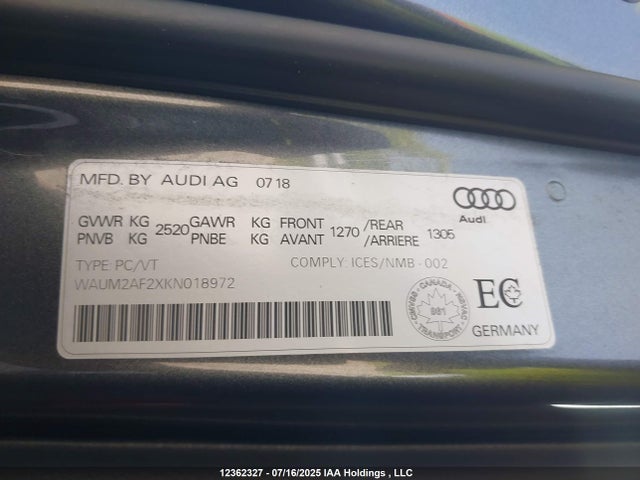 Audi A6 2019 WAUM2AF2XKN018972 Image 9