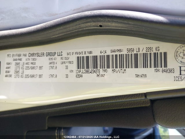 1C4PJLCB8EW234272 Jeep Cherokee