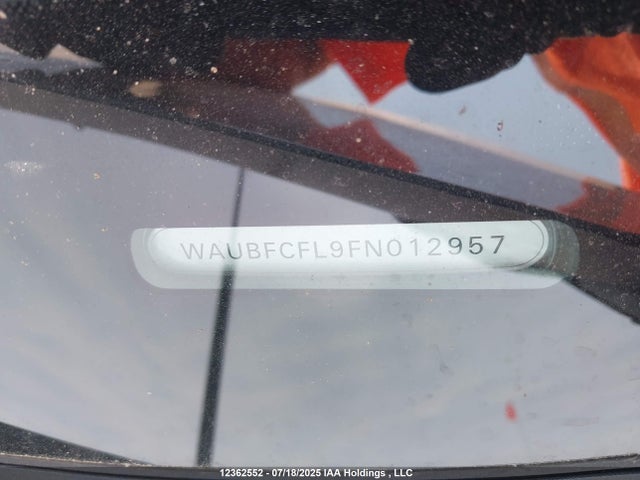 WAUBFCFL9FN012957 Audi flex fuel capable engine