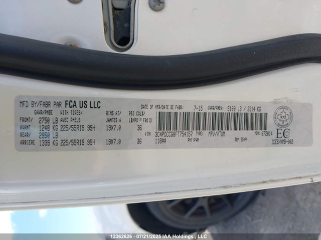 3C4PDCCG8FT754157 Dodge 2015