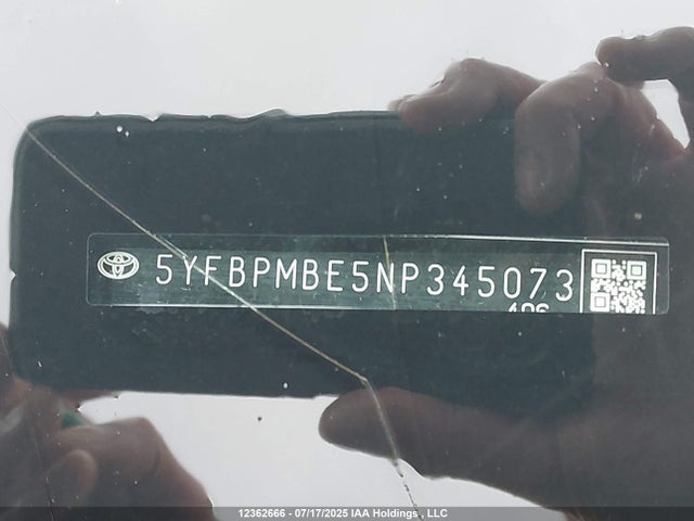 Продажа на аукционе авто 2022 Toyota Corolla Le, vin: 5YFBPMBE5NP345073, номер лота: 12362666