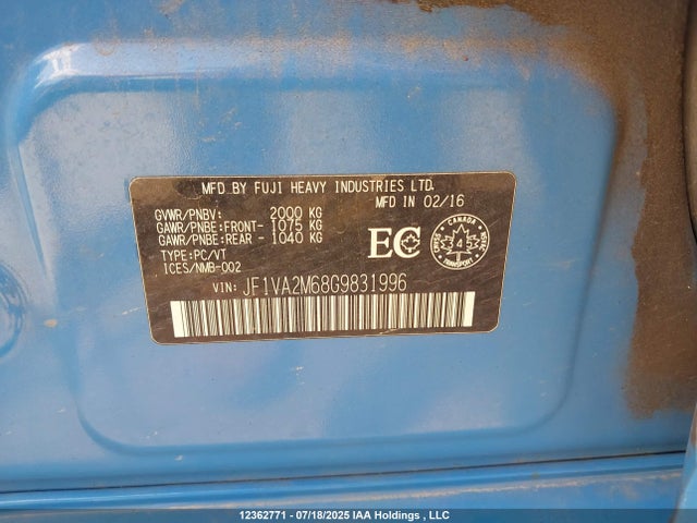 JF1VA2M68G9831996 Subaru 2.5 high power turbo