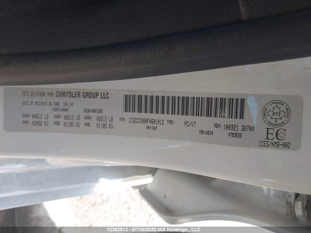 1C3CCCAB0FN601012 Chrysler 200