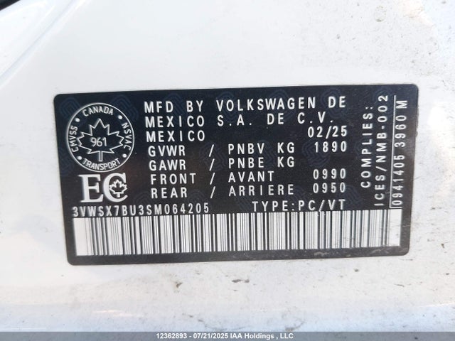 3VWSX7BU3SM064205 Volkswagen tsi