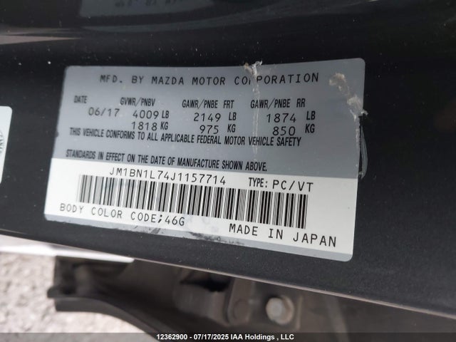 JM1BN1L74J1157714 Mazda pe