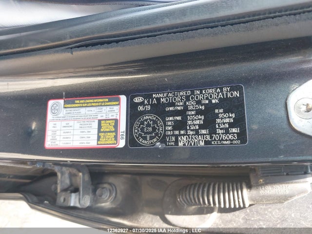 KNDJ33AU3L7076063 KIA mpi nu