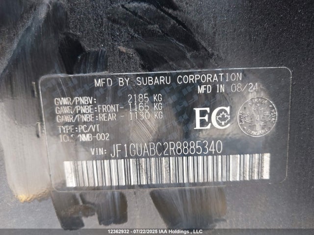 Subaru na 2024 JF1GUABC2R8885340 Image 18