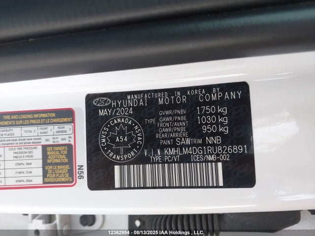 KMHLM4DG1RU826891 Hyundai mpi nu pe