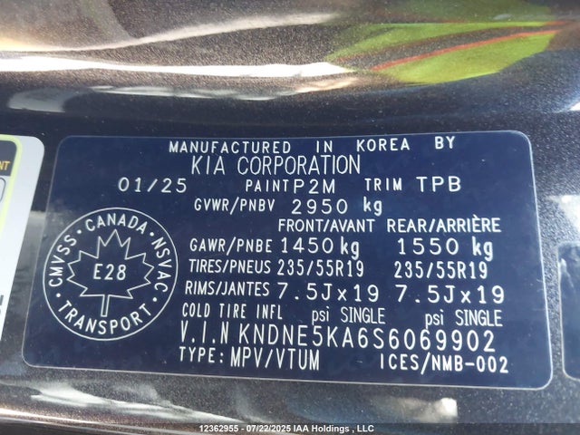 KNDNE5KA6S6069902 KIA gamma ii + hev
