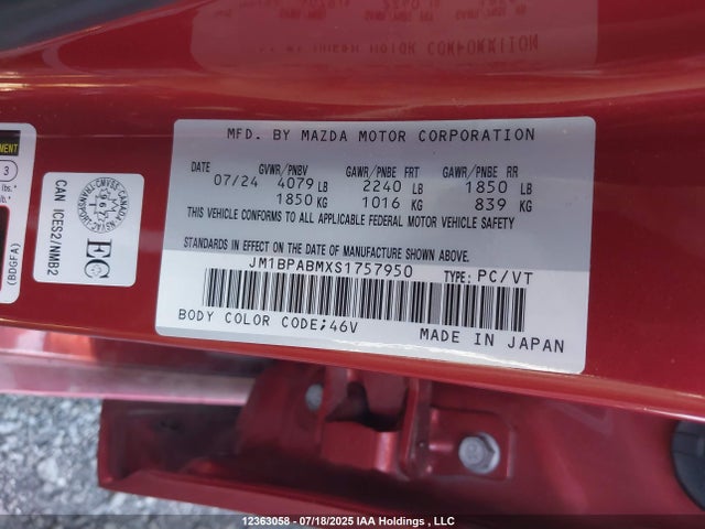 JM1BPABMXS1757950 Mazda py cylinder deactivation