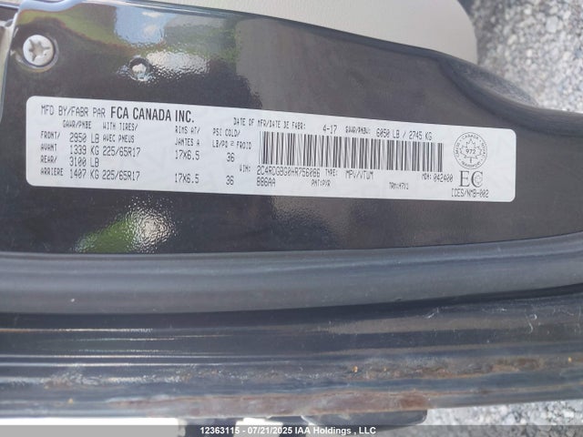2C4RDGBG0HR756086 Dodge Grand Caravan