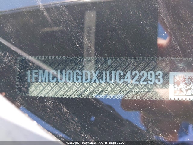 1FMCU0GDXJUC42293 Ford 1.5l gtdi sigma w/premium fuel