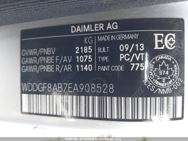 WDDGF8AB7EA908528 Mercedes-Benz C-Class