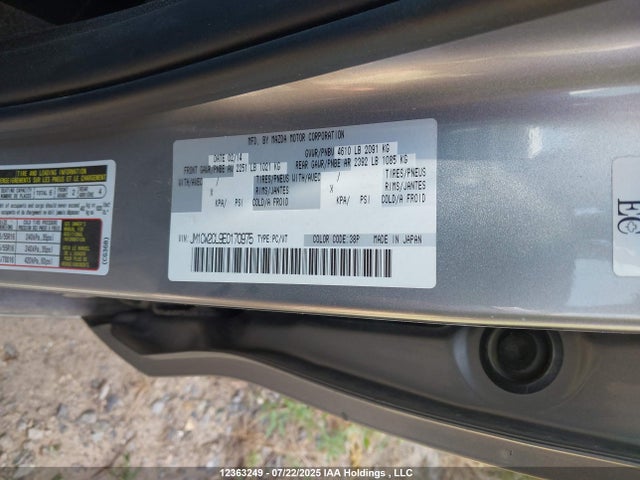 Mazda l5x 2014 JM1CW2CL9E0170975 Image 9