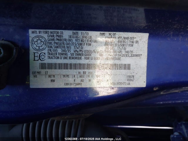 Ford 2014 2014 1FADP3K27EL220857 Image 9